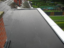 Plat dak met dakrubber (EPDM)